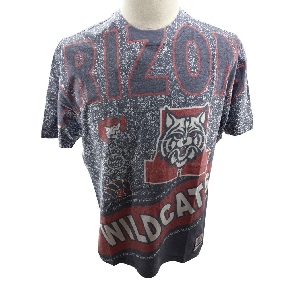 Mitchell & Ness‎ Arizona Wildcats All Over Print Tee Shirt Mens Medium NCAA NEW